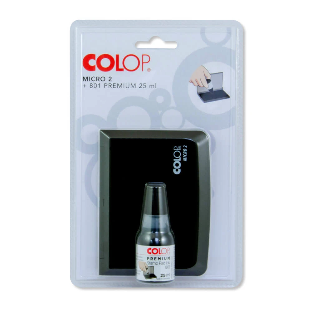 Colop Stempelkissen Micro 2 - blau + 801 Premium - blau - 25 ml - (Blister)