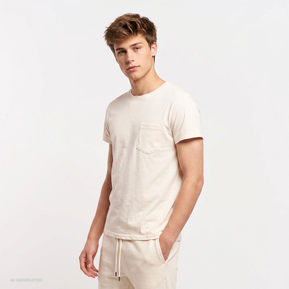 T-Shirt mit Brusttasche Herren