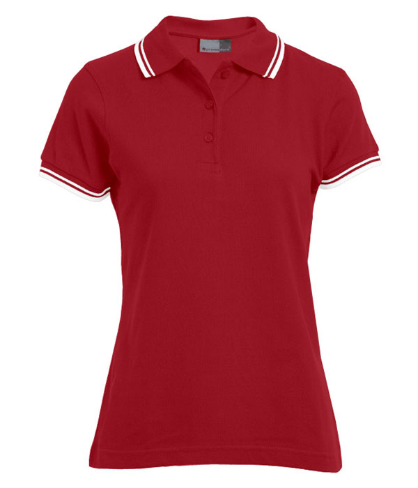Women's Polo Contrast Stripes